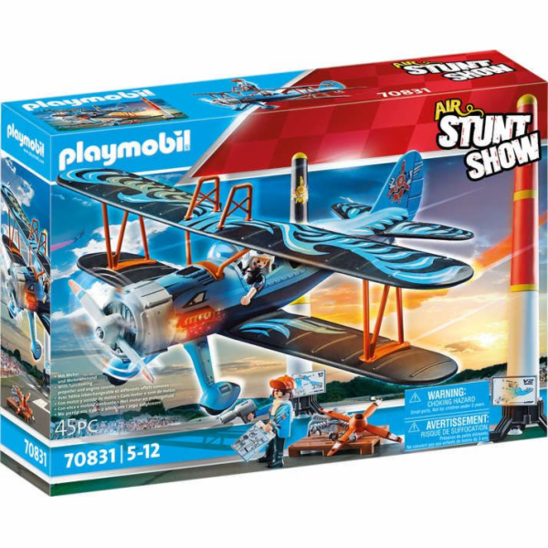 Dvouplošník Fénix Playmobil, Kaskaderská show, 45 dílků, ...