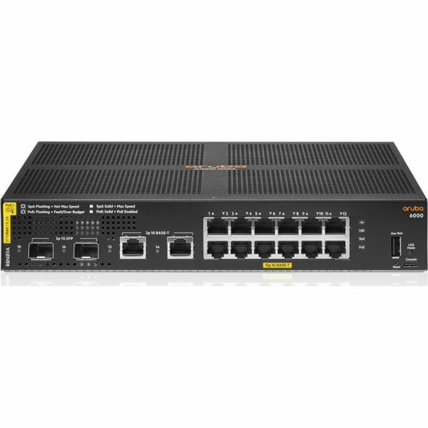 Výprodej Aruba 6000 12G PoE Class4 + 2x1GbE 2x1GSFP 139W ...