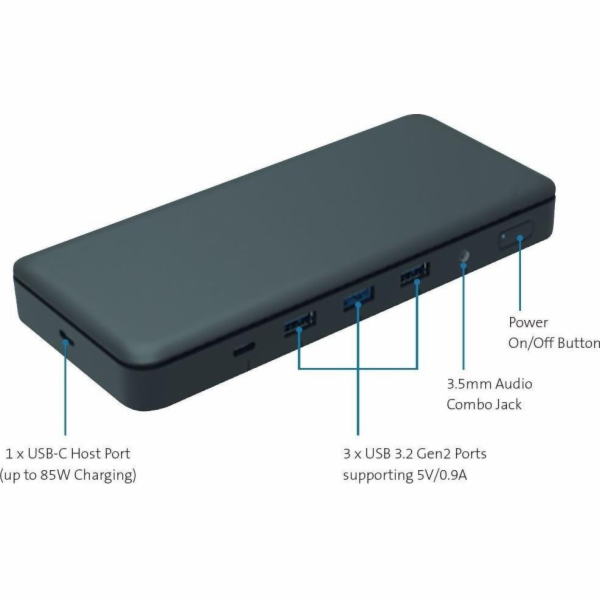 Univerzální dokovací stanice SD4839P USB-C a USB 85W Powe...