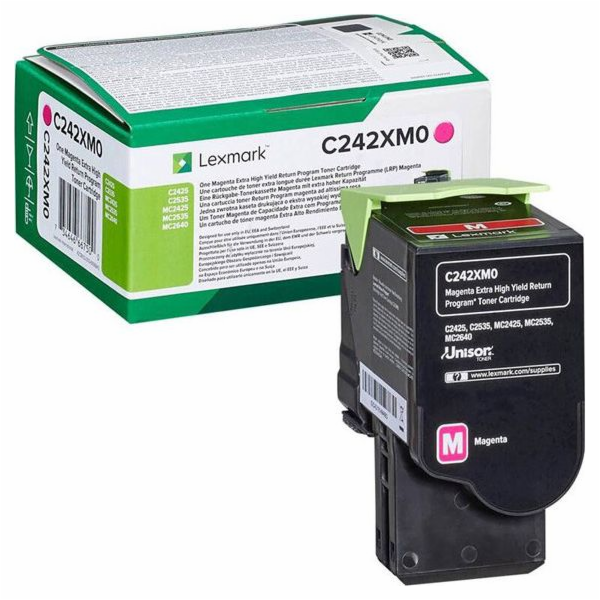 Lexmark C242XM0 Rückgabe-Toner Magenta für ca. 3.500 Seiten
