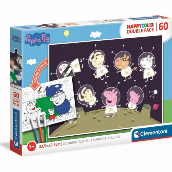 Clementoni Puzzle 60el Double Face Peppa Pig 26096