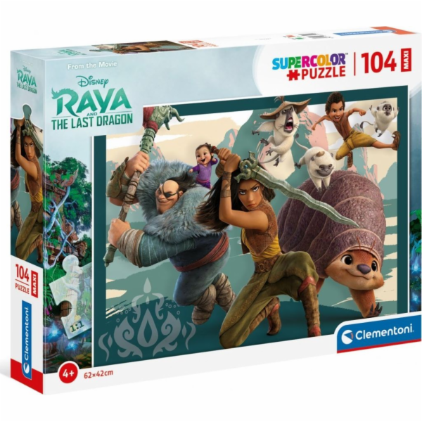 Puzzle 104 elementy Maxi Super Kolor Raya i ostatni smok