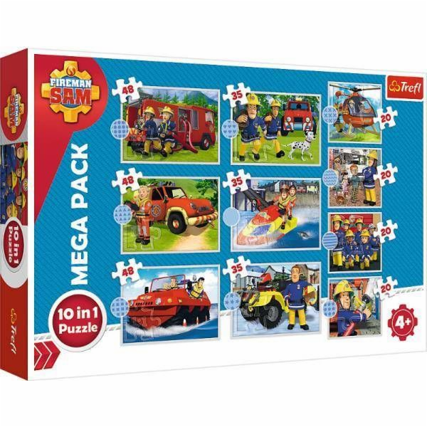 Puzzle 10v1 Hasič Sam Seznamte se se Samovým záchranným t...