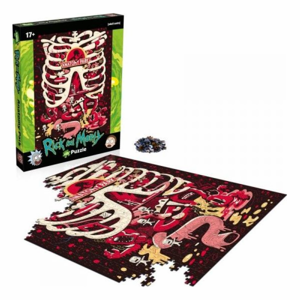 Vítězné pohyby Puzzle Rick and Morty Anatomy Park 1000 dílků