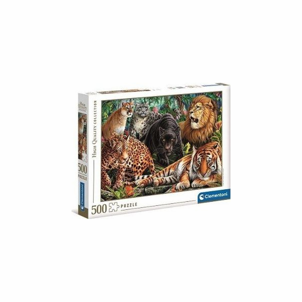 Puzzle 500 dílků vysoké kvality, divoké kočky