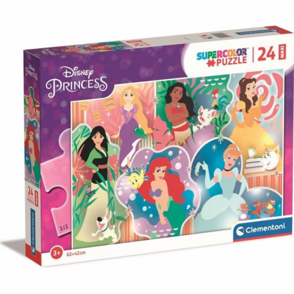 Clementoni Puzzle 24 dílků MAXI, Disney Princezny