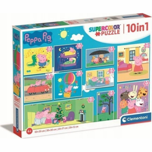 Puzzle 10v1 Super Color Peppa Pig