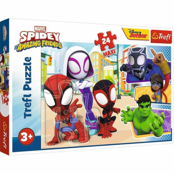 Puzzle 24 maxi přátel Spidaye a Spidermana