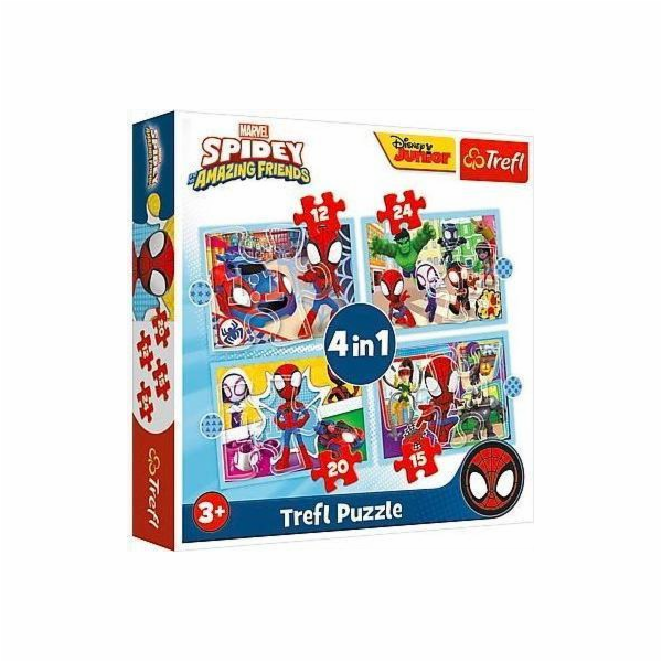 Puzzle 4v1 Spidaya Spiderman tým