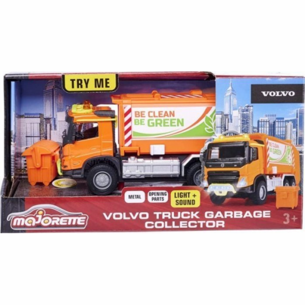 MAJORETTE Grand Volvo popelářské auto 19cm