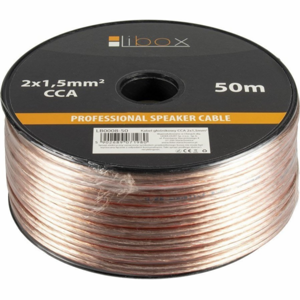 Libox Reproduktorový kabel 2x1,50mm LB0008-50 audio kabel...