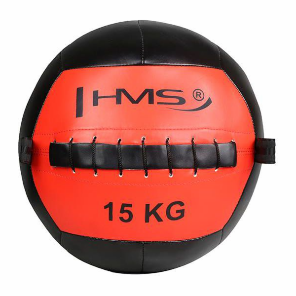 Cvičební míč HMS Wall Ball 15kg červený (17-41-030)
