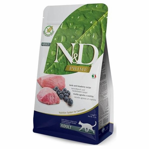 N&D Prime Grain Free Cat Adult Lamb & Blueberry 1,5 kg