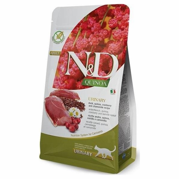 N&D QUINOA CAT Urinary Duck & Cranberry 5kg granule pro k...