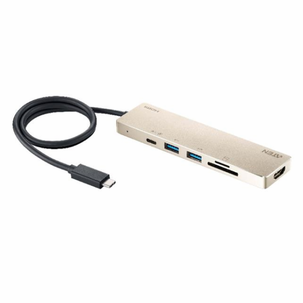 ATEN USB-C Více portová mini dokovací stanice s průchodem...