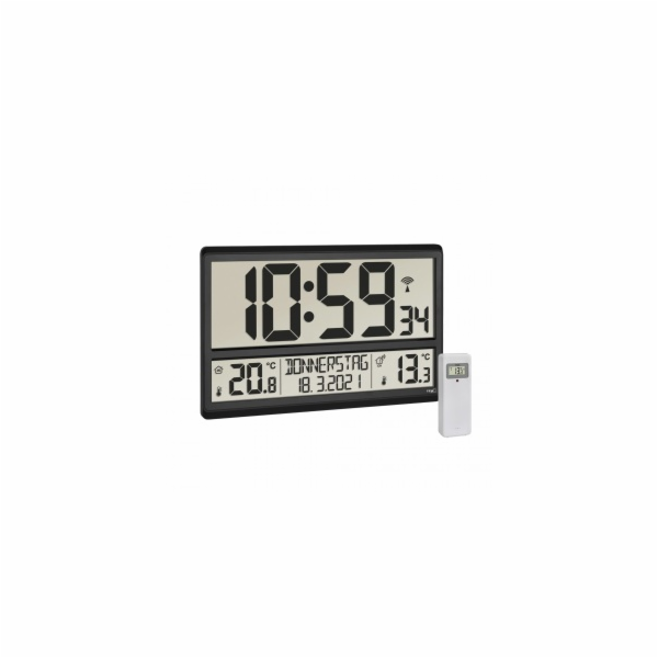 TFA 60.4521.01 XL Radio Clock with Indoor/Outdoor Tempera...