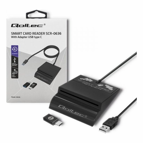 Inteligentní čtečka čipových karet ID SCR-0636 | USB Type-C
