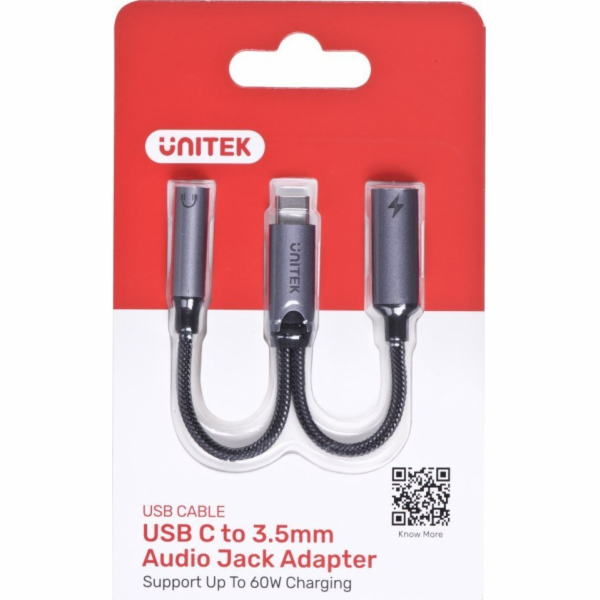 UNITEK ADAPTER USB-C - MINIJACK 3.5MM USB-C 60W