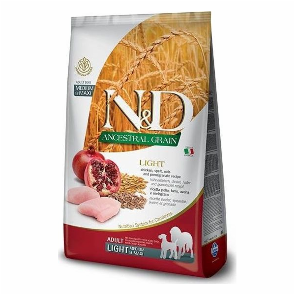 FARMINA N&D ANCESTRAL GRAIN DOG LIGHT - CHICKEN. SPELT.OA...
