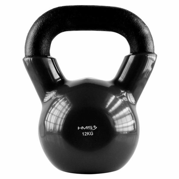 Kettlebell vinyl 12 kg black HMS KNV12