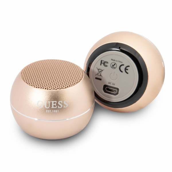 Guess Mini Bluetooth Speaker 3W 4H Gold