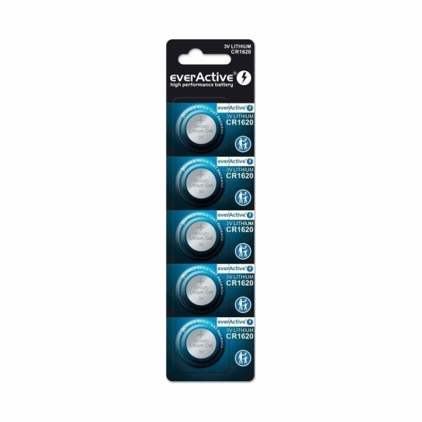 Miniaturní lithiová baterie everActive CR1620 v blistru p...