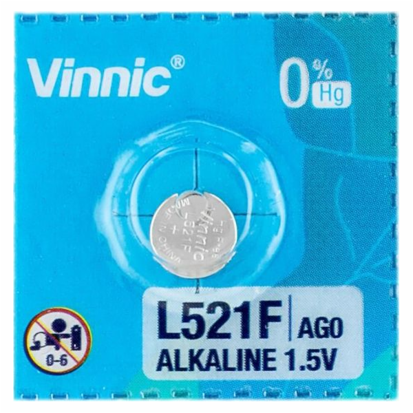 Alkaline mini battery Vinnic G0 / AG0 / LR63 / L521 10 pcs.