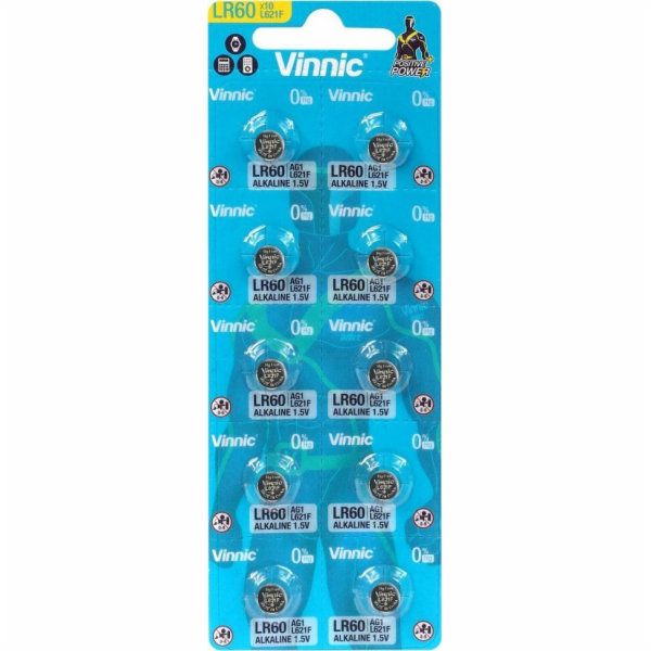 Alkaline mini battery Vinnic G1 / AG1 / L621 / LR60 10 pcs.