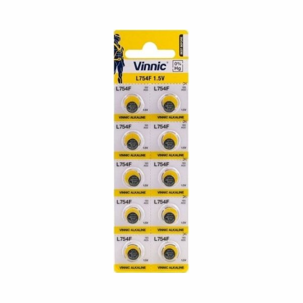 Alkaline mini battery Vinnic G5 / LR48 / AG5 10 pcs.