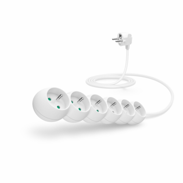 CONNECT IT prodlužovací kabel 230 V, 6 zásuvek, 2 m, bez ...
