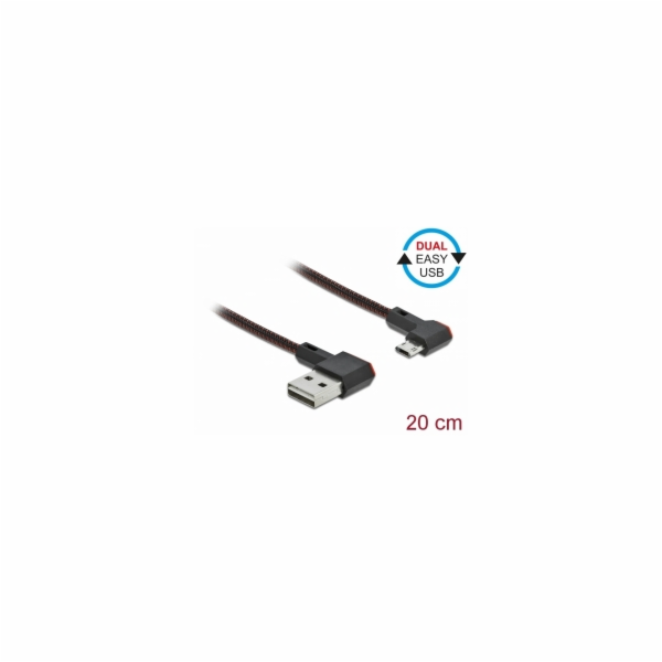 Delock Easy - Kabel USB - USB (M) levý/pravý úhel, reverz...