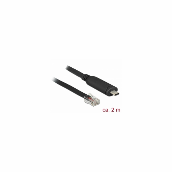 Delock Adaptér USB 2.0 Typ-C samec > 1 x Serial RS-232 RJ...