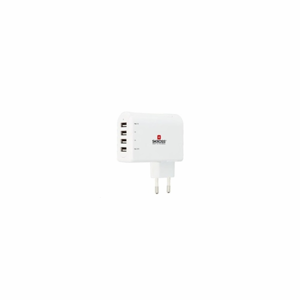 SKROSS Euro USB nabíjecí adaptér, 4800mA, 4x USB výstup