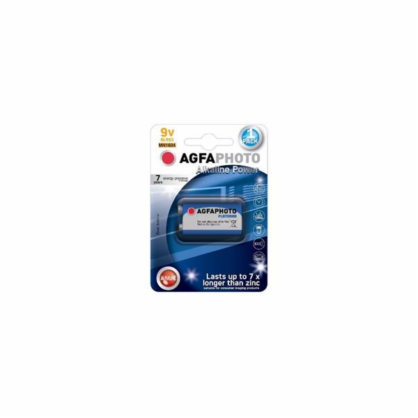 AgfaPhoto Power alkalická baterie 9V, blistr 1ks