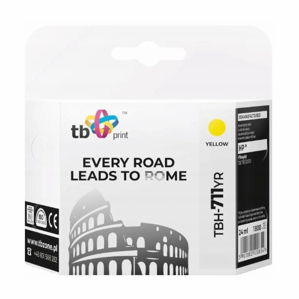 Ink. kazeta TB kompat. s HP TBH-711YR YE