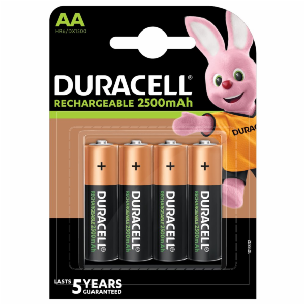 Duracell dobíjecí AA / R6 2500mAh 4ks.