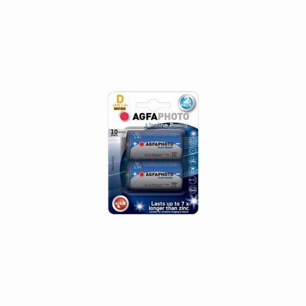AgfaPhoto Power alkalická baterie 1.5V, LR20/D, 2ks 