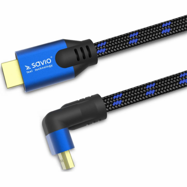 HDMI-HDMI V2.1, 1,8 m, 8k, Angular, OFC, měď, Zlaté tipy,...