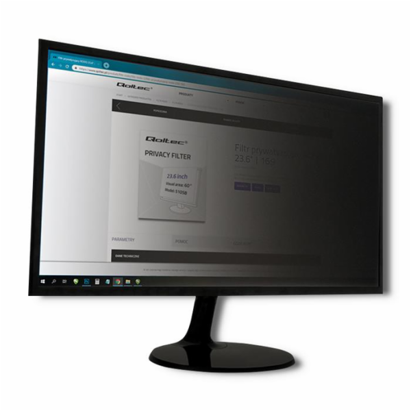 Qoltec GDPR Privacy Filter 14  | 16:9 | Eye Care | Panoramic
