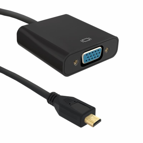 Adapter AV Qoltec HDMI Micro - D-Sub (VGA) + Jack 3.5mm c...