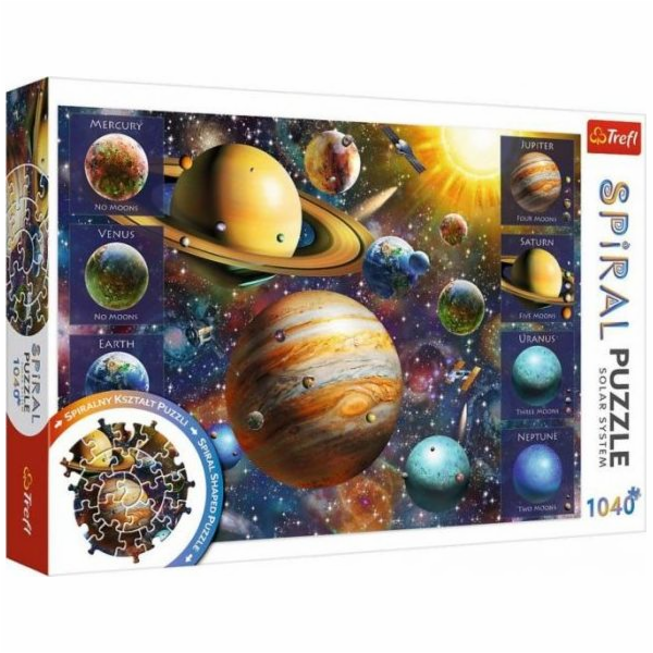 Spirálové puzzle Trefl - Sluneční soustava - 1040 ks.