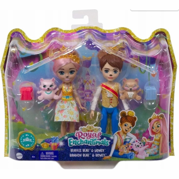 Mattel Enchantimals Royal Dolls Braylee &amp; Bannon Bear...