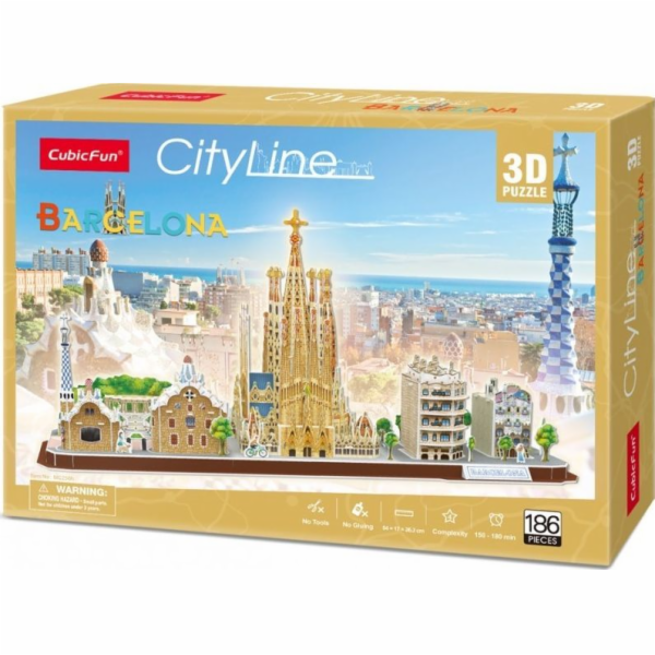3D puzzle City Line Barcelona