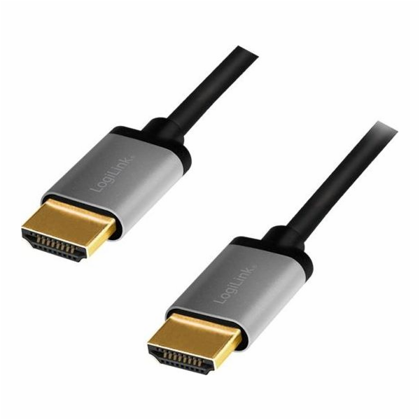 LOGILINK CHA0101 HDMI cable A/M to A/M 4K/60 Hz alu black...