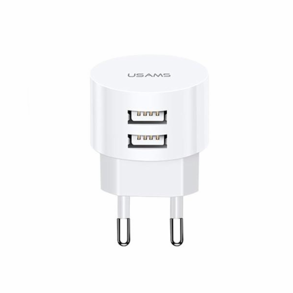 Nástěnná nabíječka T20 2XUSB 2.1A Kulatá