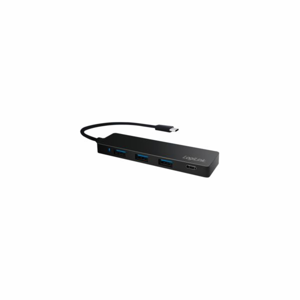 USB HUB LogiLink USB-C 3.1, 4portový, Ultra Slim, černý U...
