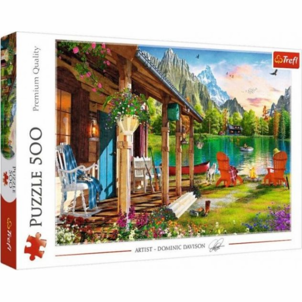 Puzzle 500 dílků Chata na horách