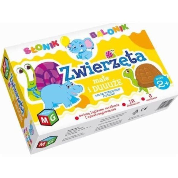 Logická hra Zvířátka velký a malý Balón slonů
