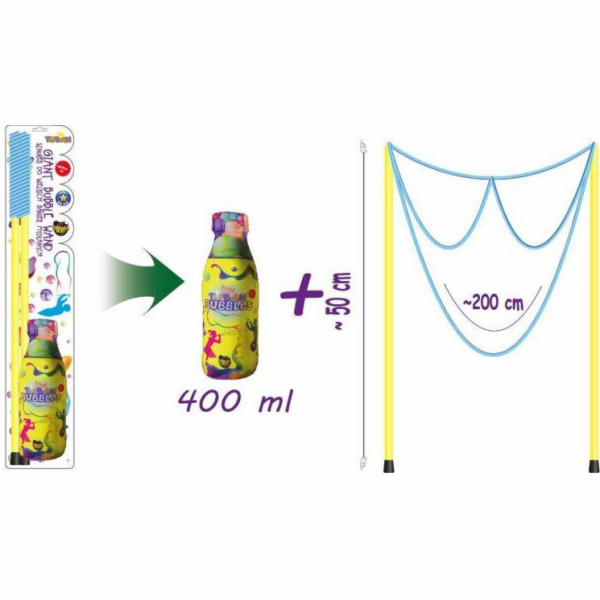 Bubble string Sklenice + tekutina 400 ml