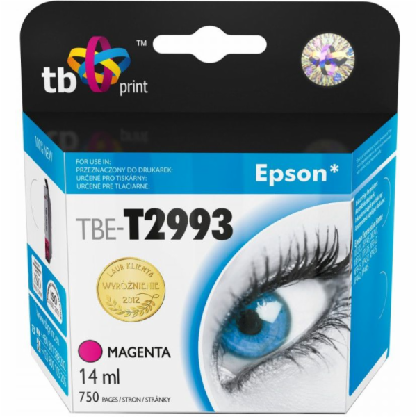 TB kompatibilní inkoustová kazeta s Epson T2993, purpurov...